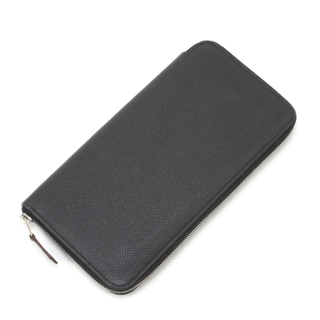 Hermes Long Wallet Azap SilkIn Long Epson Leather Black